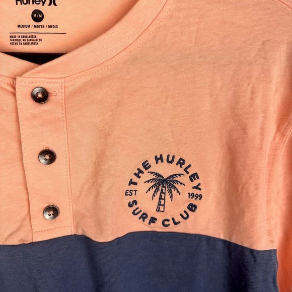 Hurley Men's Orange Henley Size‎ Medium - Picture 2 of 5